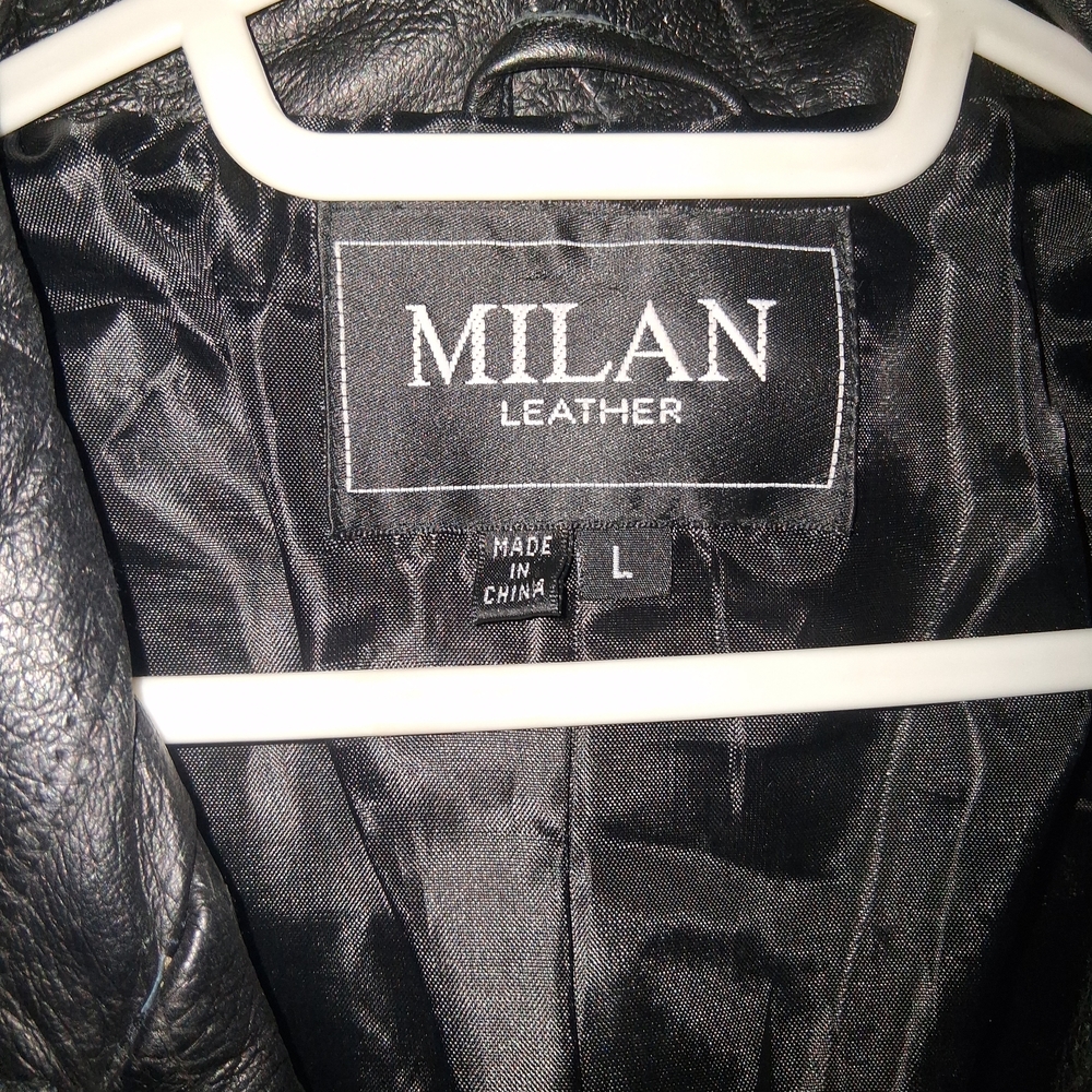 Milano Leather Bomber Jacket in Black